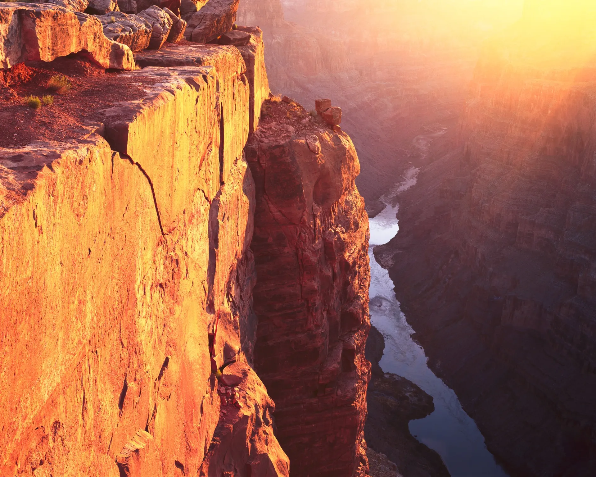Toroweap Overlook sits on the North Rim of the Grand Canyon, 3,000 feet directly above the Colorado River, Arizona. Photograph by Marty Quinn